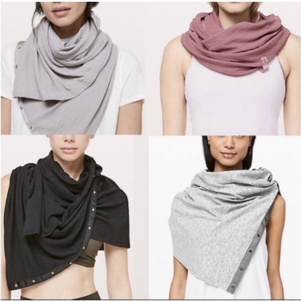 Lululemon vinyasa scarf, charcoal/black - Picture 4 of 4